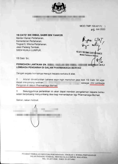 Surat Mahathir Kepada Tentera