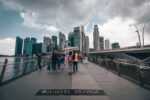 Group of people on jubilee bridge