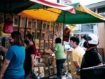 Selling biscuits in the market