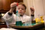 A kid scientist in the lab